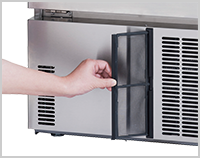 スライド式フィルター構造拡大写真