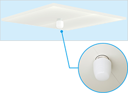 庫内灯設置イメージと拡大写真