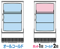 オールコールド／ホット1段コールド2段